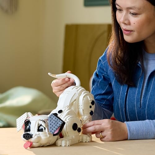 LEGO Disney 43269 Welpe aus 101 Dalmatiner – Bauset mit 6 Hunden, beweglich, DIY Heim-Deko & Geschenkidee