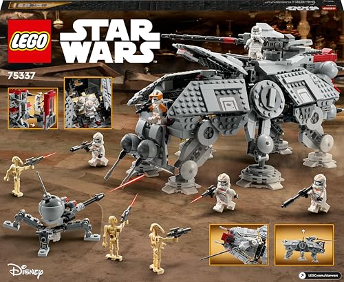 LEGO Star Wars 75337 AT-TE Walker – Spielzeug mit 3 Minifiguren, Geschenk für Jungen ab 9 Jahren