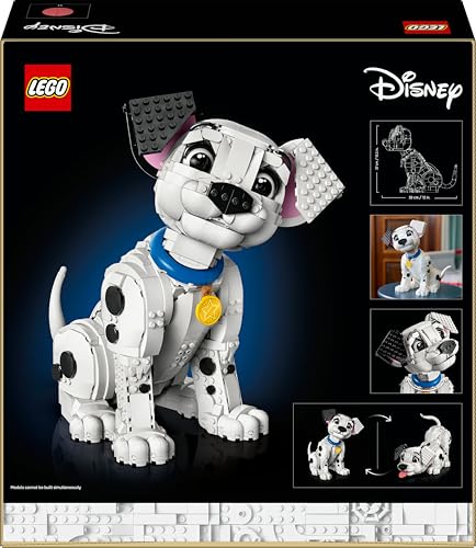 LEGO Disney 43269 Welpe aus 101 Dalmatiner – Bauset mit 6 Hunden, beweglich, DIY Heim-Deko & Geschenkidee