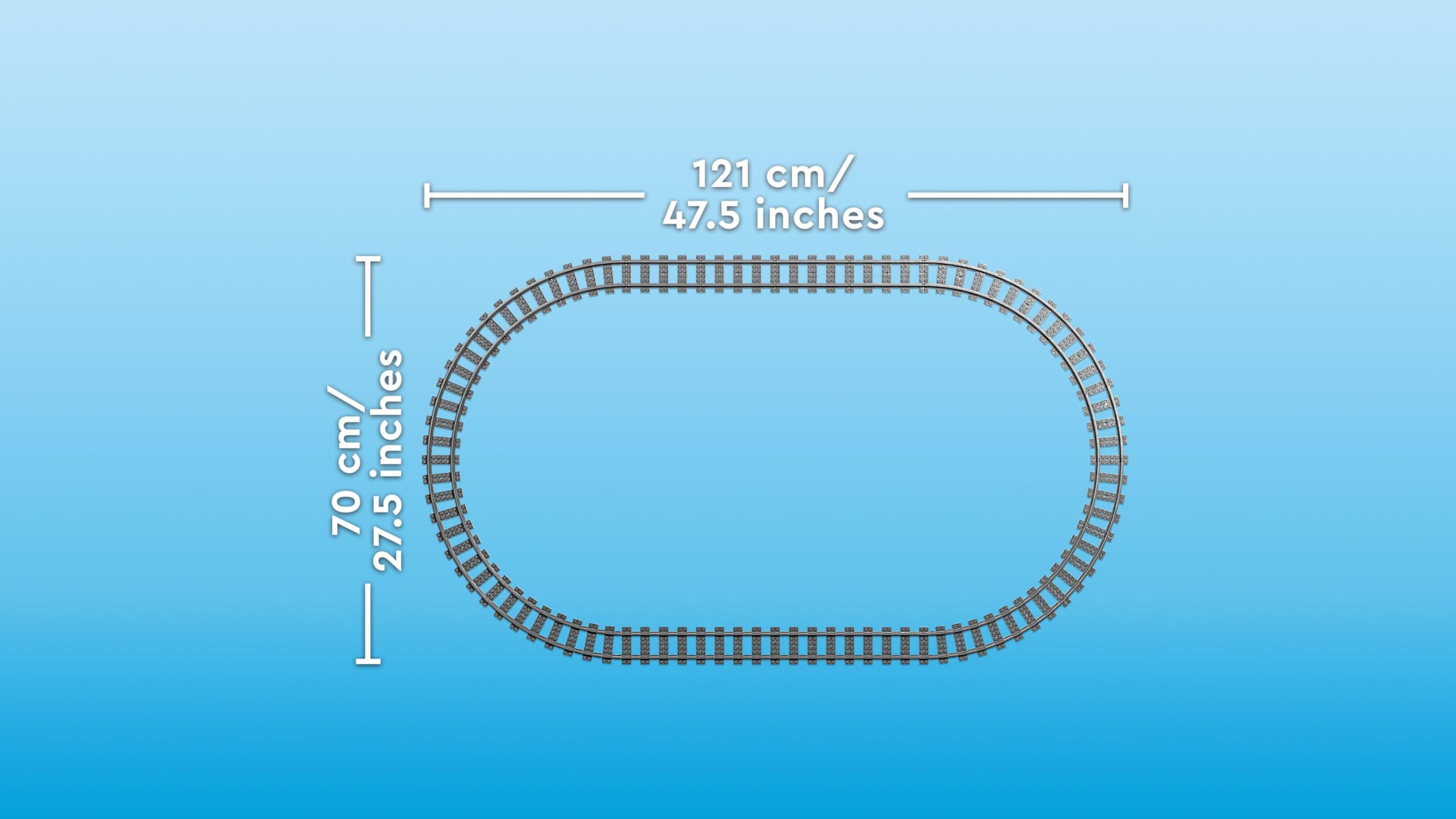 LEGO City 60337 Personen-Schnellzug – Ferngesteuerter Zug mit Licht, 24 Gleisteilen & 6 Figuren