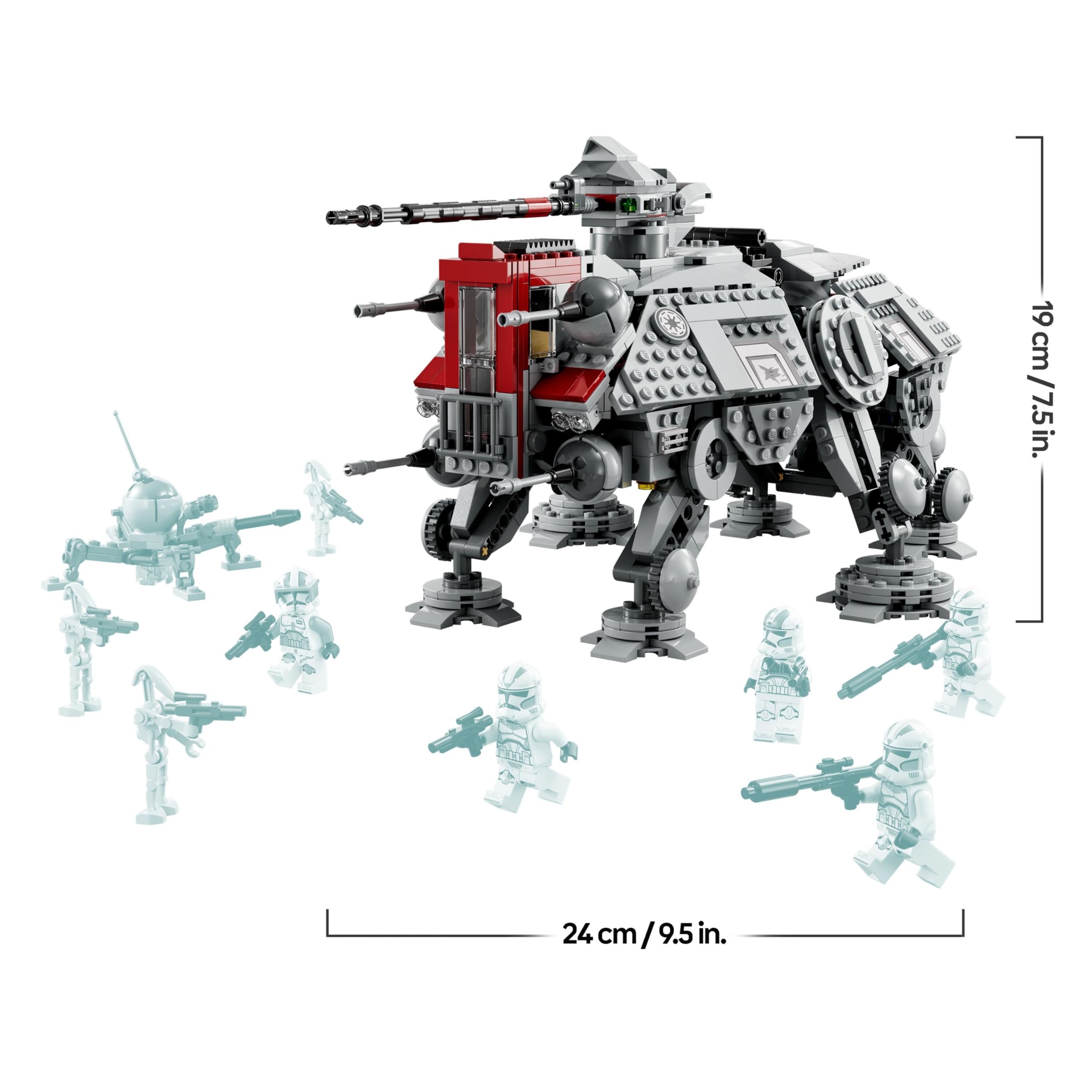 LEGO Star Wars 75337 AT-TE Walker – Spielzeug mit 3 Minifiguren, Geschenk für Jungen ab 9 Jahren