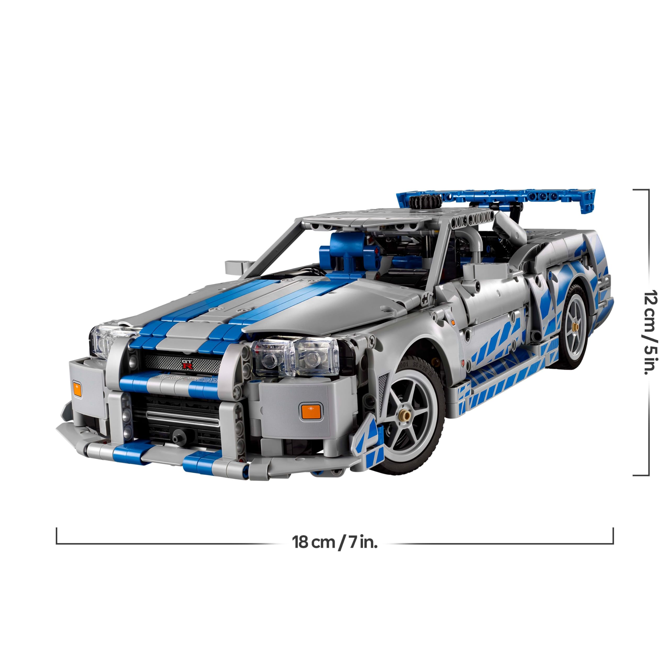 LEGO Technic 42210 Nissan Skyline GT-R R34 – 2 Fast 2 Furious Auto, Bauset mit Driftfunktion & Motor