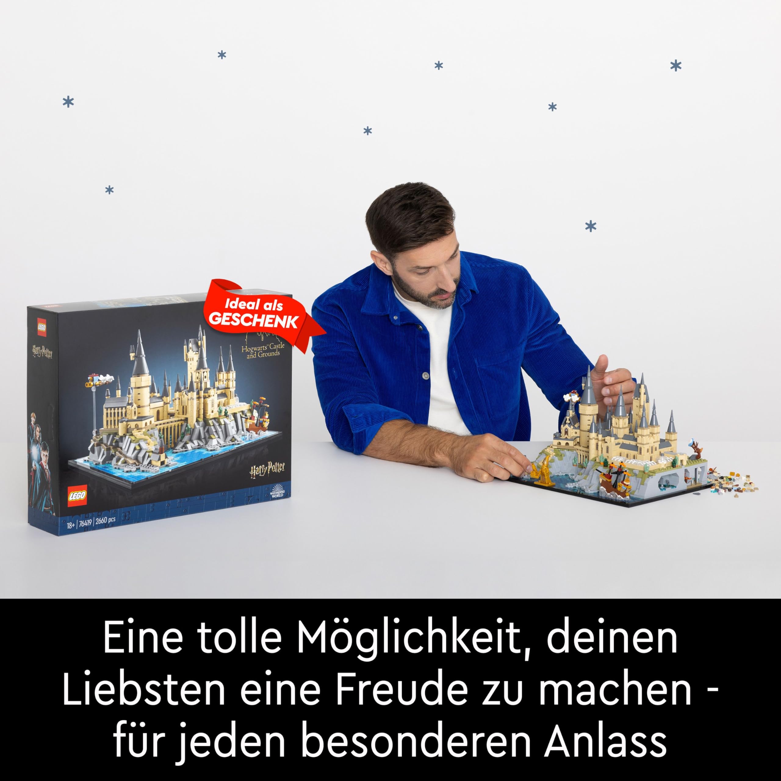 LEGO Harry Potter 76419 Schloss Hogwarts Gelände – Sammlerset mit Kammer des Schreckens & Figuren