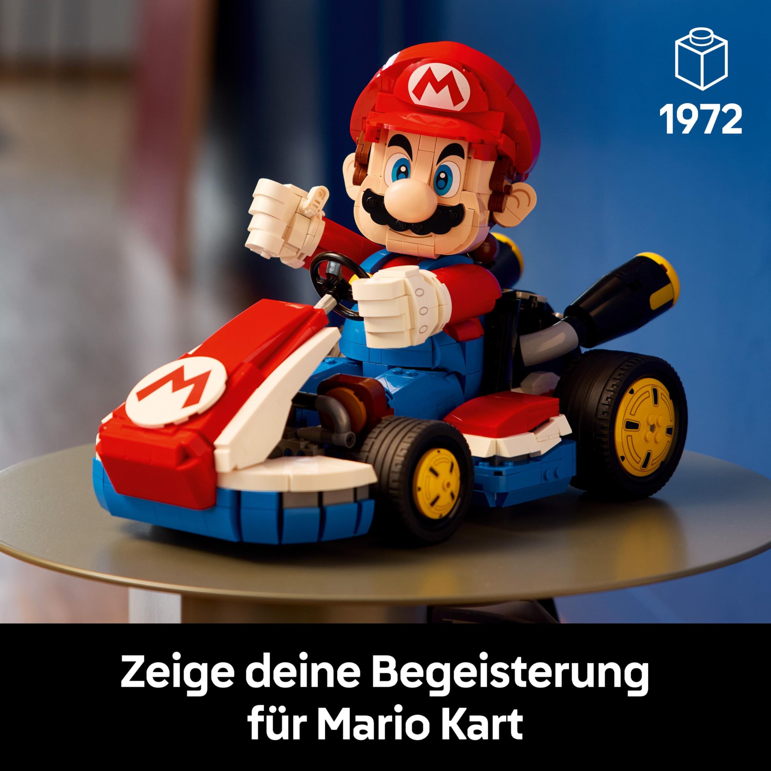 LEGO Super Mario Kart 72037 – Mario Figur & baubares Auto, Sammlerstück für Gamer & Fans, Geschenk für Erwachsene