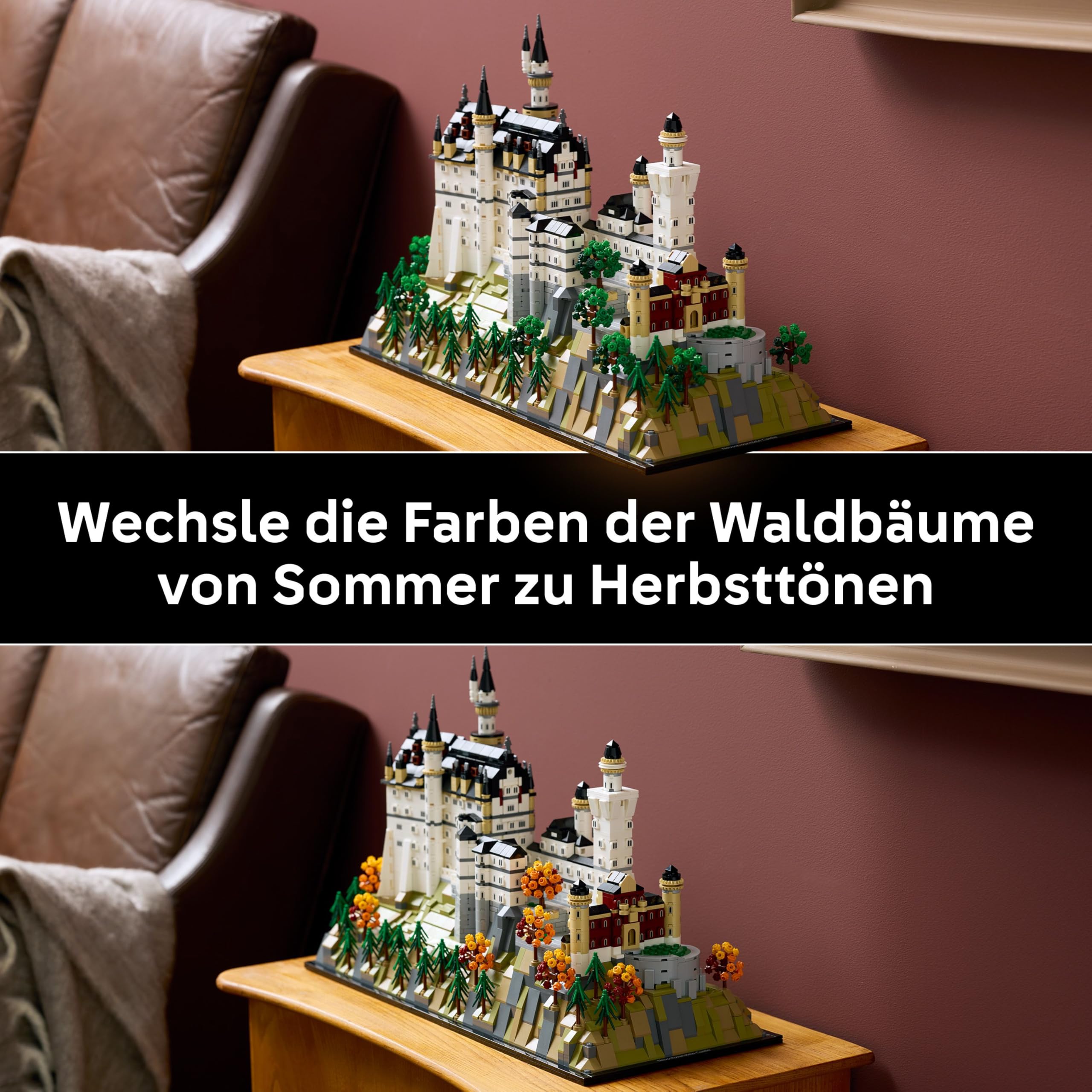 LEGO Architecture 21063 Schloss Neuschwanstein – Kreatives Bastelset & Deko-Modell für Erwachsene