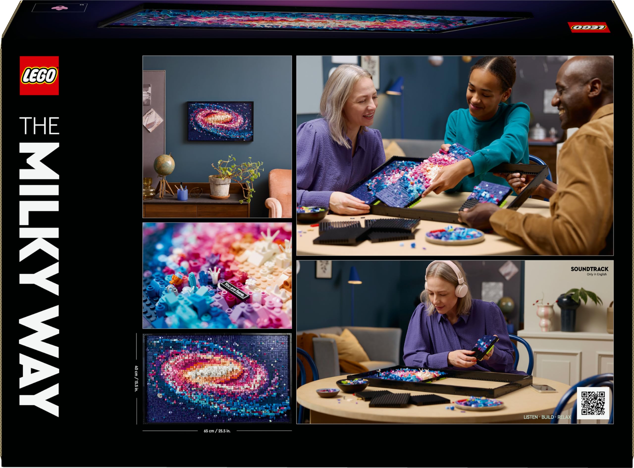 LEGO Art 31212 Milchstraßen-Galaxie – Wanddeko & Bauset für Erwachsene, kreative Astronomie-Wandkunst