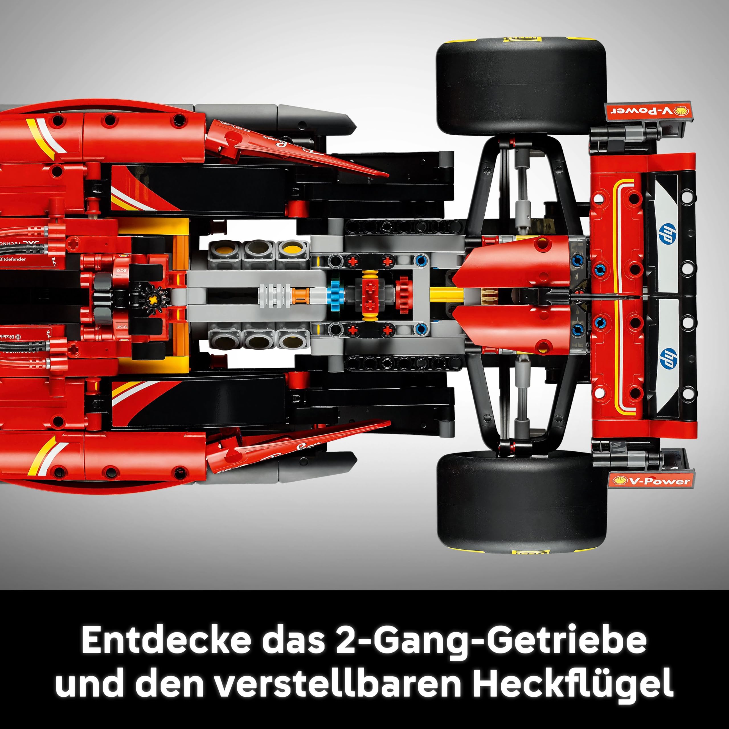 LEGO Technic 42207 Ferrari SF-24 F1 Rennwagen – Modellauto im Maßstab 1:8 mit V6-Motor & Lenkung
