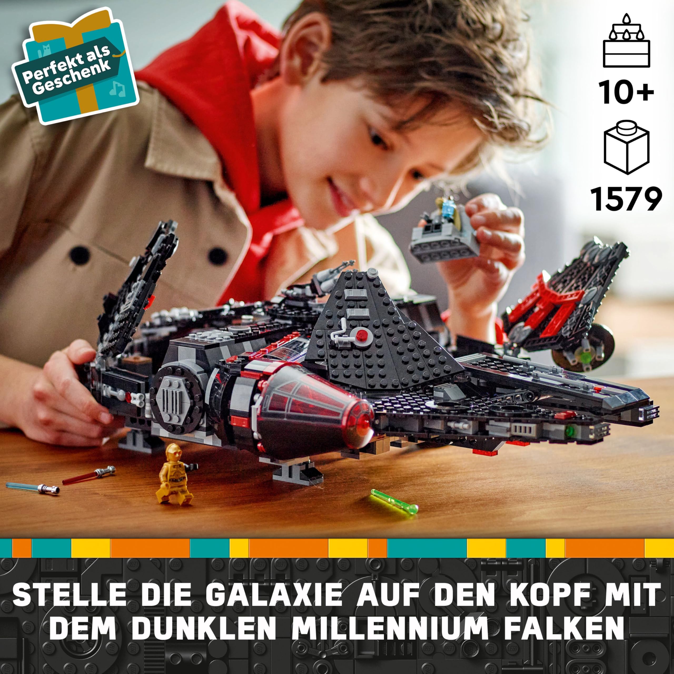 LEGO Star Wars 75389 Der Dunkle Falke – Spielzeug mit Shootern & 6 Minifiguren, Geschenk für Kinder & Erwachsene