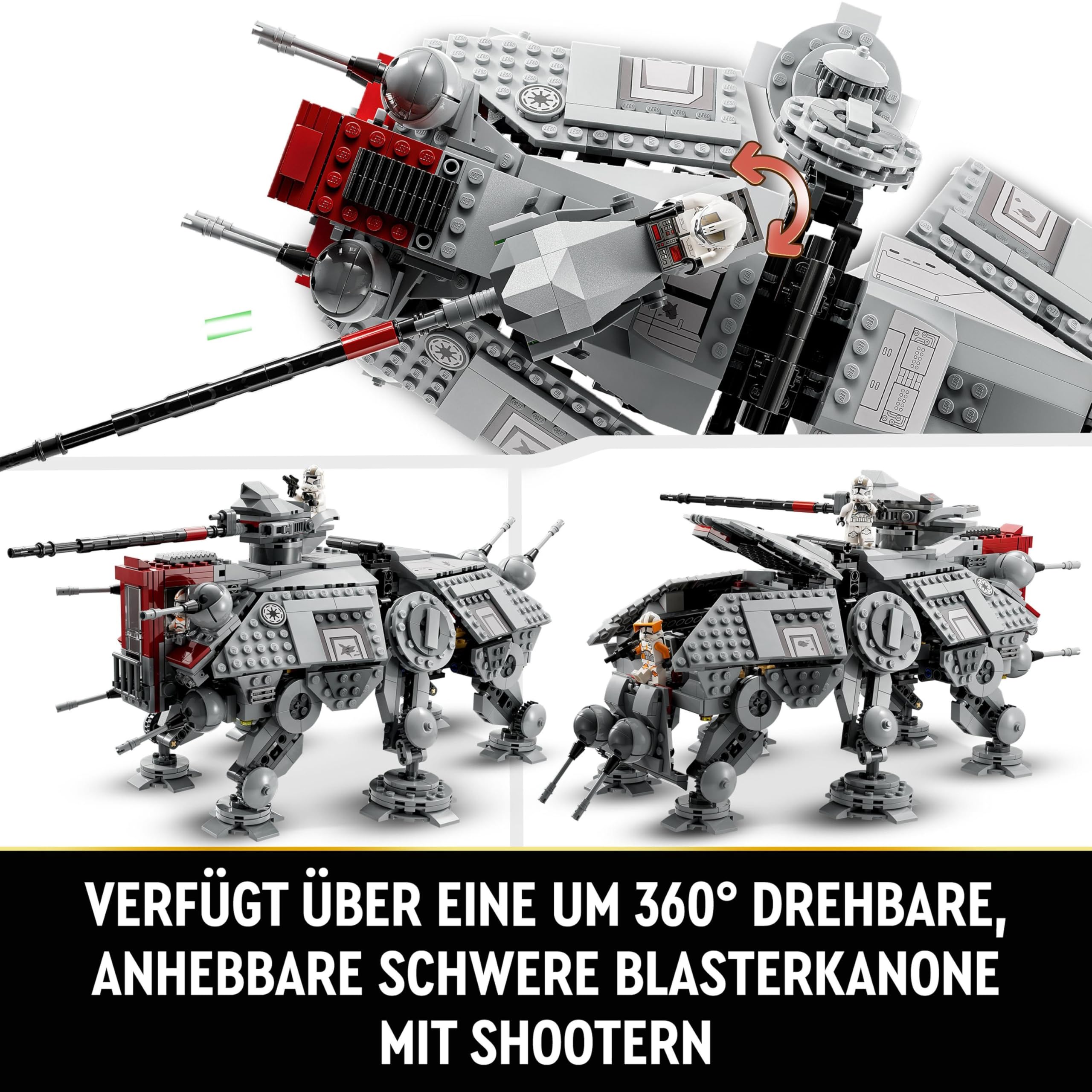 LEGO Star Wars 75337 AT-TE Walker – Spielzeug mit 3 Minifiguren, Geschenk für Jungen ab 9 Jahren