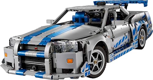 LEGO Technic 42210 Nissan Skyline GT-R R34 – 2 Fast 2 Furious Auto, Bauset mit Driftfunktion & Motor
