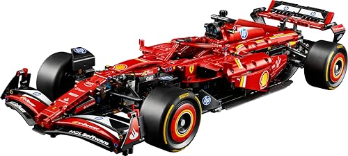 LEGO Technic 42207 Ferrari SF-24 F1 Rennwagen – Modellauto im Maßstab 1:8 mit V6-Motor & Lenkung
