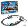 LEGO City 60470 Arktis-Polarexpress – Zug mit Schneepflug, 22 Gleisen, 6 Figuren & Fernsteuerung