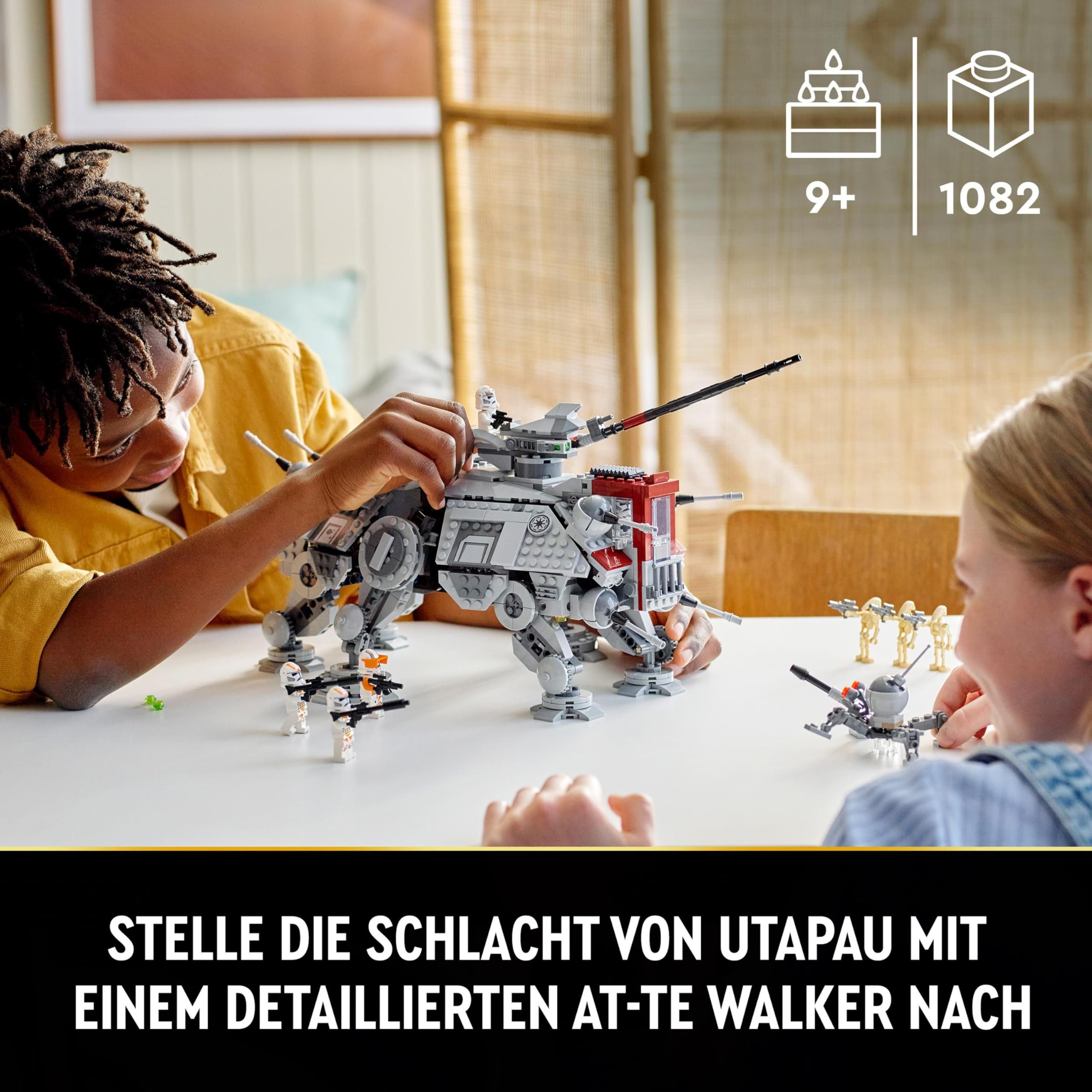 LEGO Star Wars 75337 AT-TE Walker – Spielzeug mit 3 Minifiguren, Geschenk für Jungen ab 9 Jahren