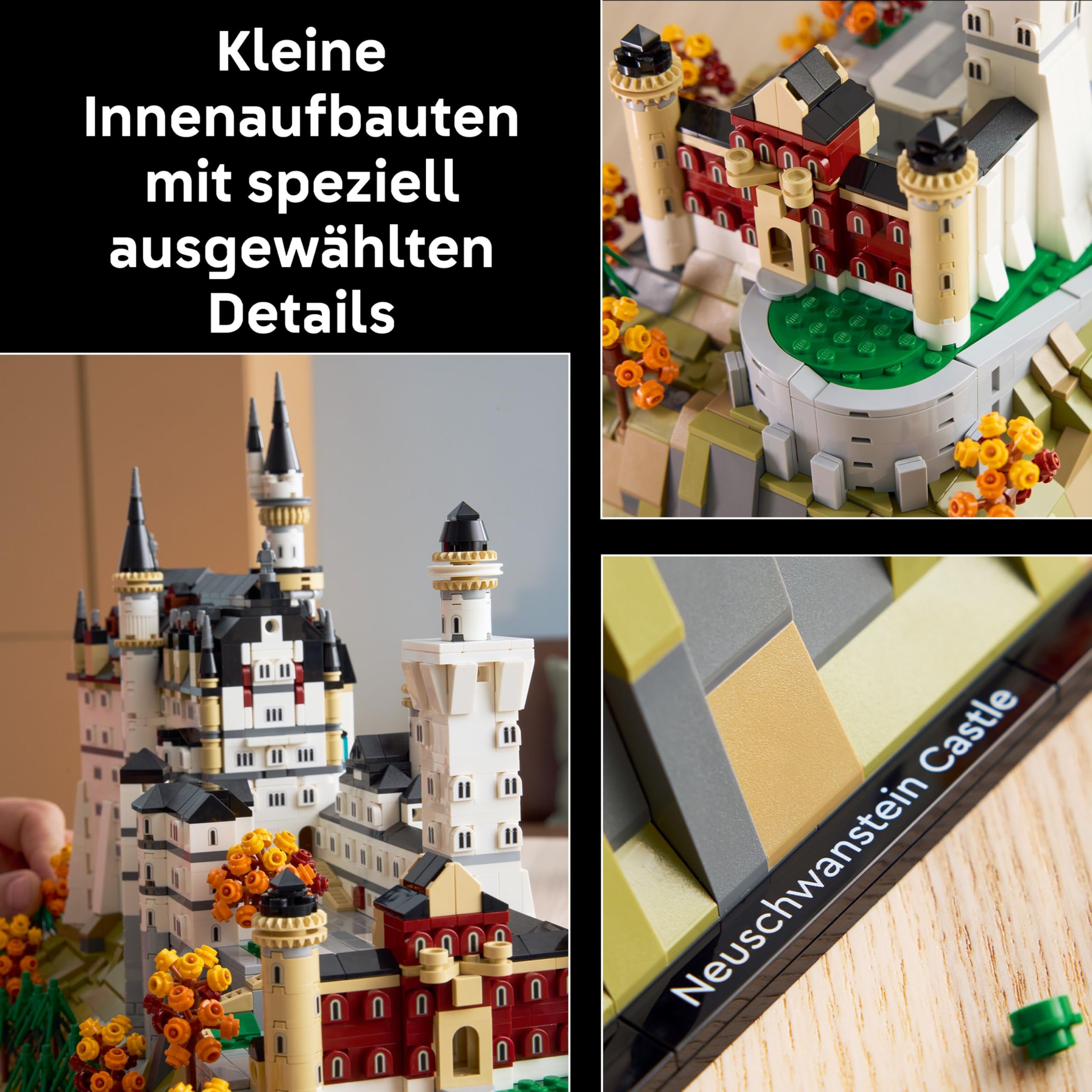LEGO Architecture 21063 Schloss Neuschwanstein – Kreatives Bastelset & Deko-Modell für Erwachsene