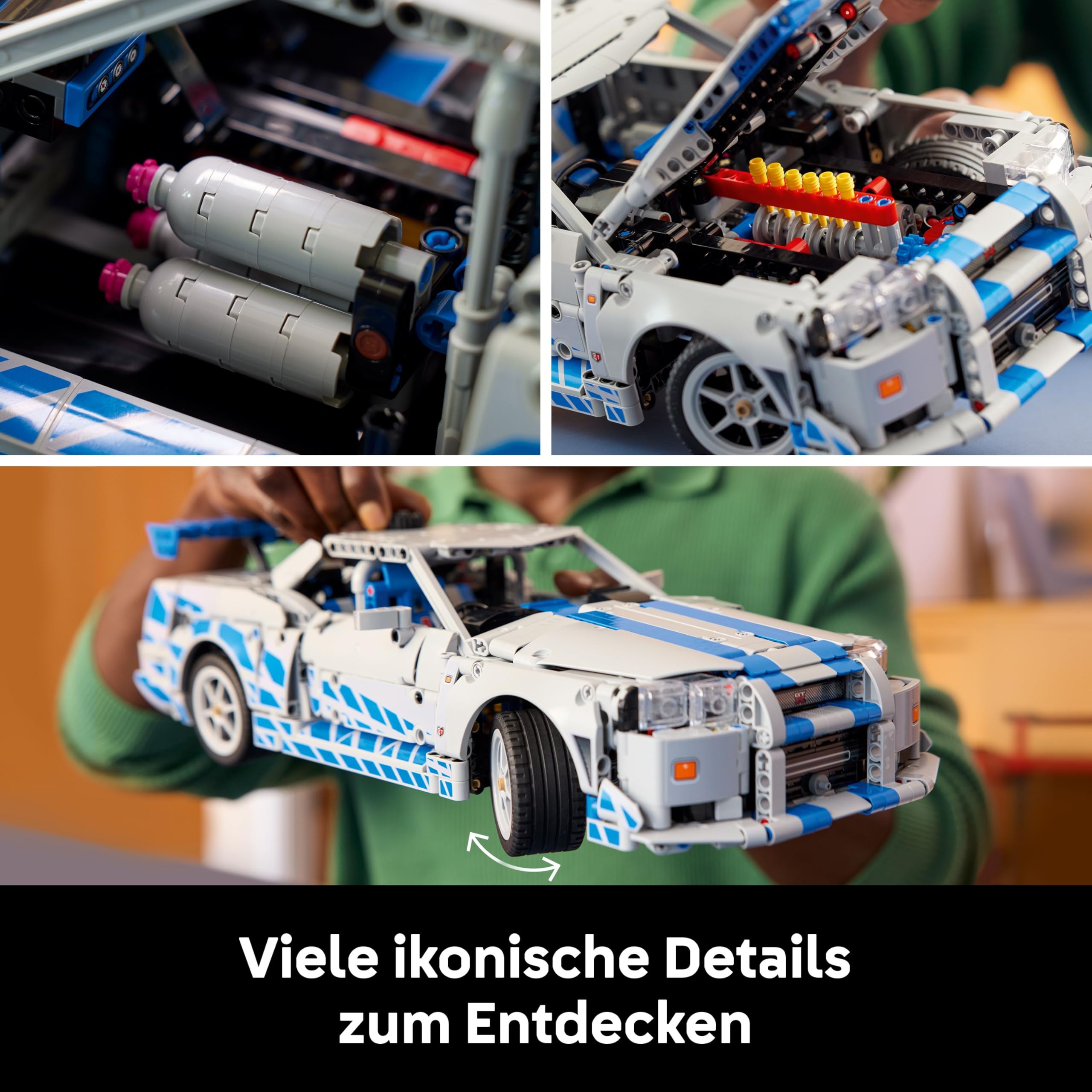 LEGO Technic 42210 Nissan Skyline GT-R R34 – 2 Fast 2 Furious Auto, Bauset mit Driftfunktion & Motor