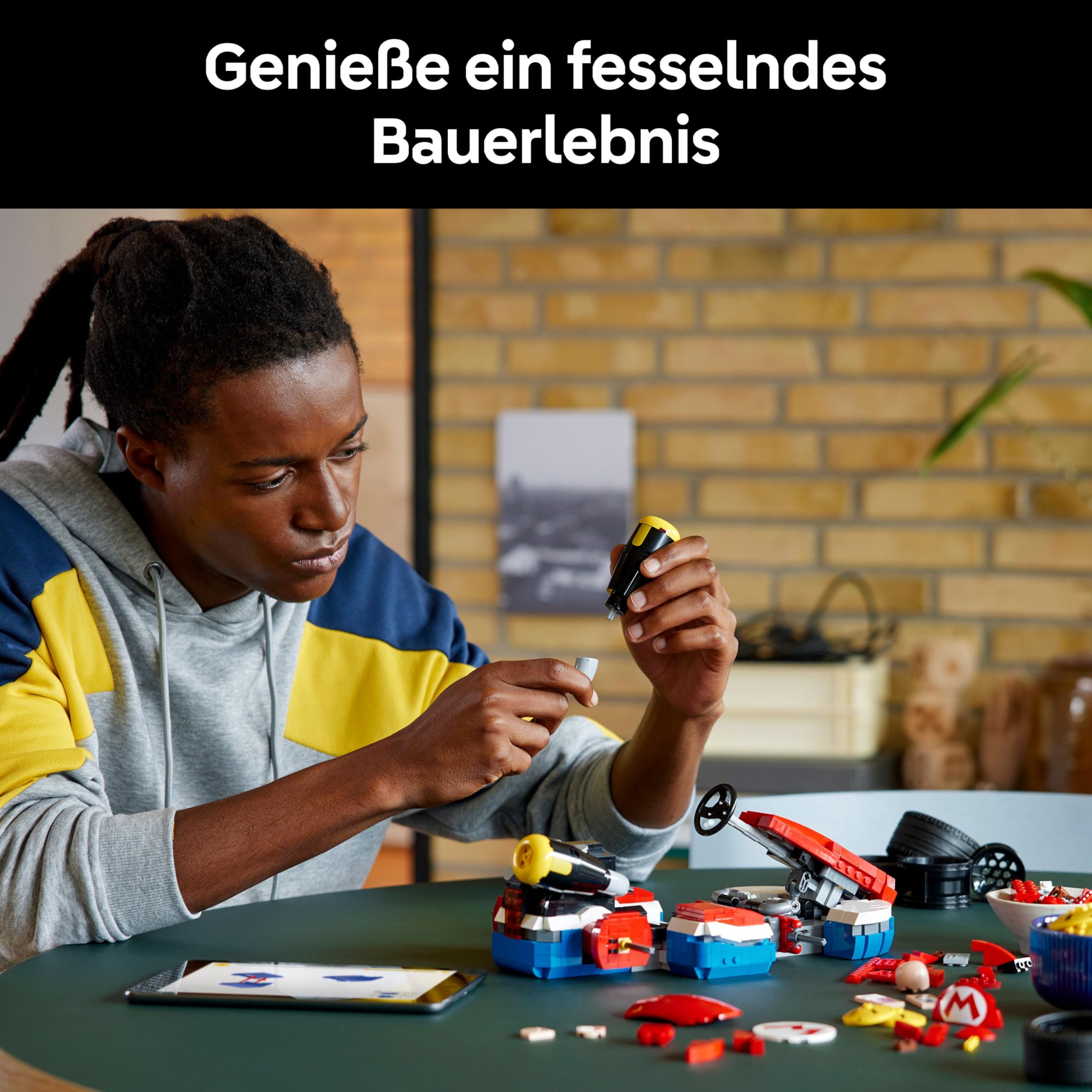 LEGO Super Mario Kart 72037 – Mario Figur & baubares Auto, Sammlerstück für Gamer & Fans, Geschenk für Erwachsene