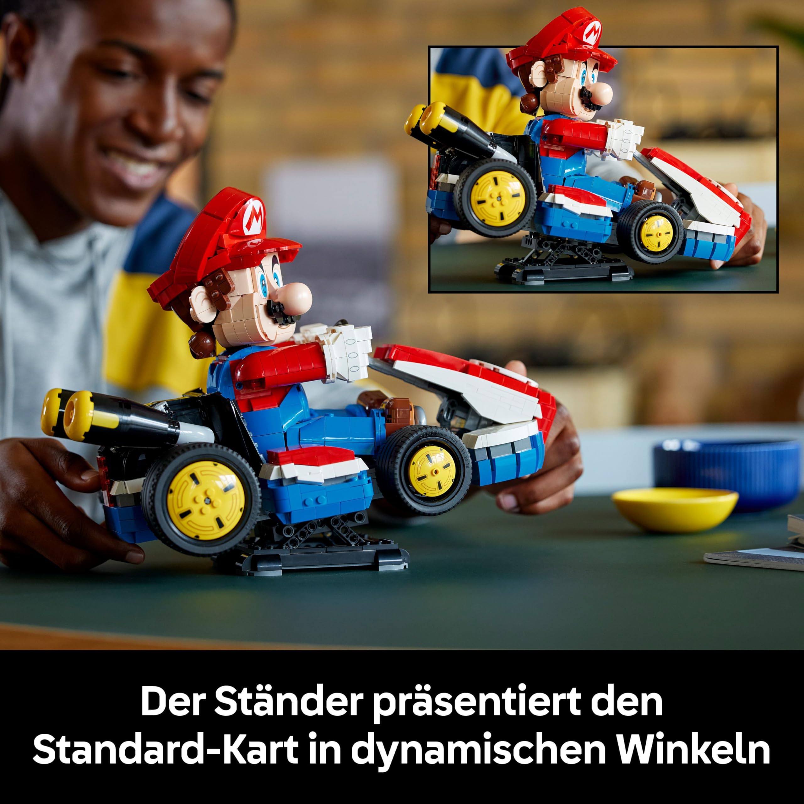 LEGO Super Mario Kart 72037 – Mario Figur & baubares Auto, Sammlerstück für Gamer & Fans, Geschenk für Erwachsene