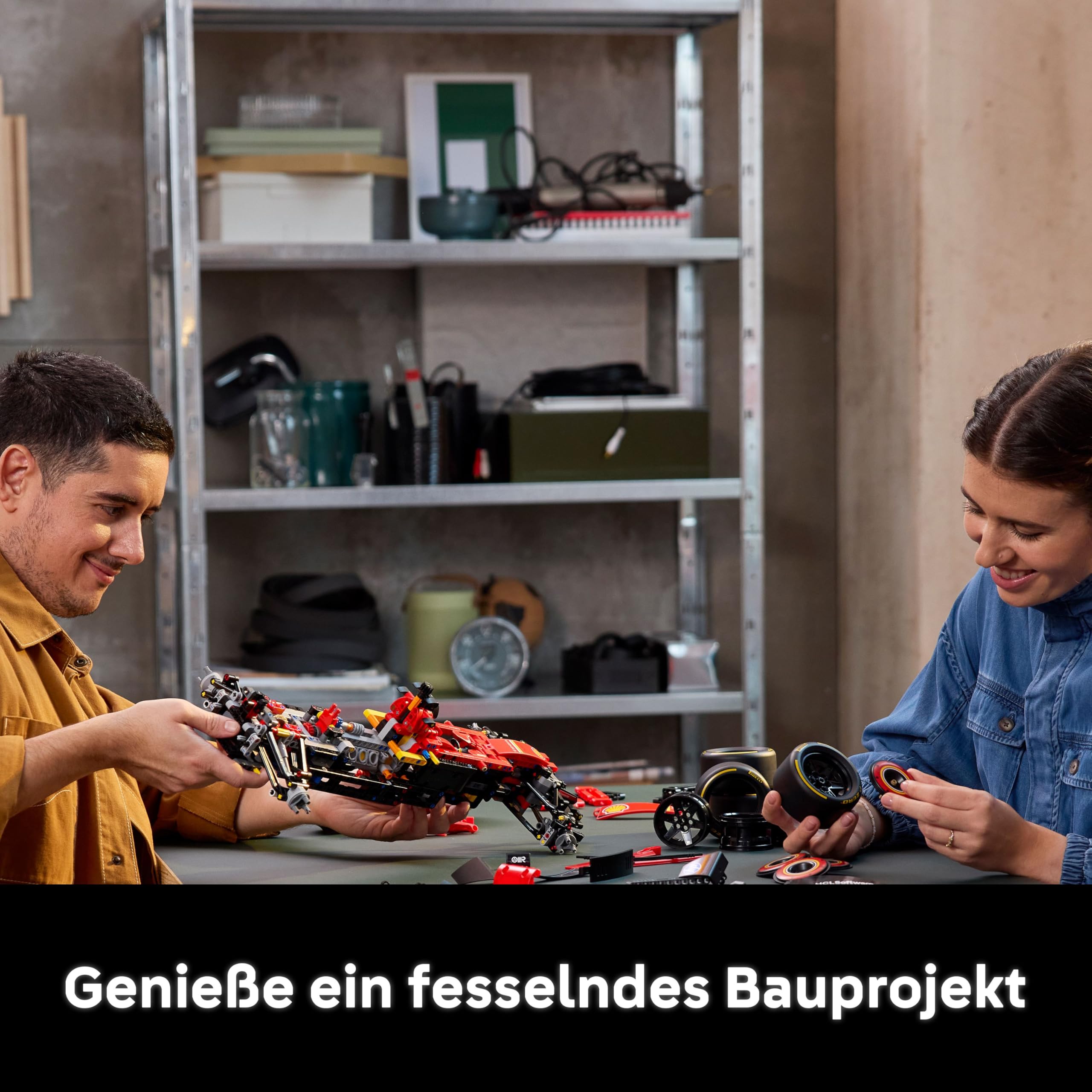 LEGO Technic 42207 Ferrari SF-24 F1 Rennwagen – Modellauto im Maßstab 1:8 mit V6-Motor & Lenkung