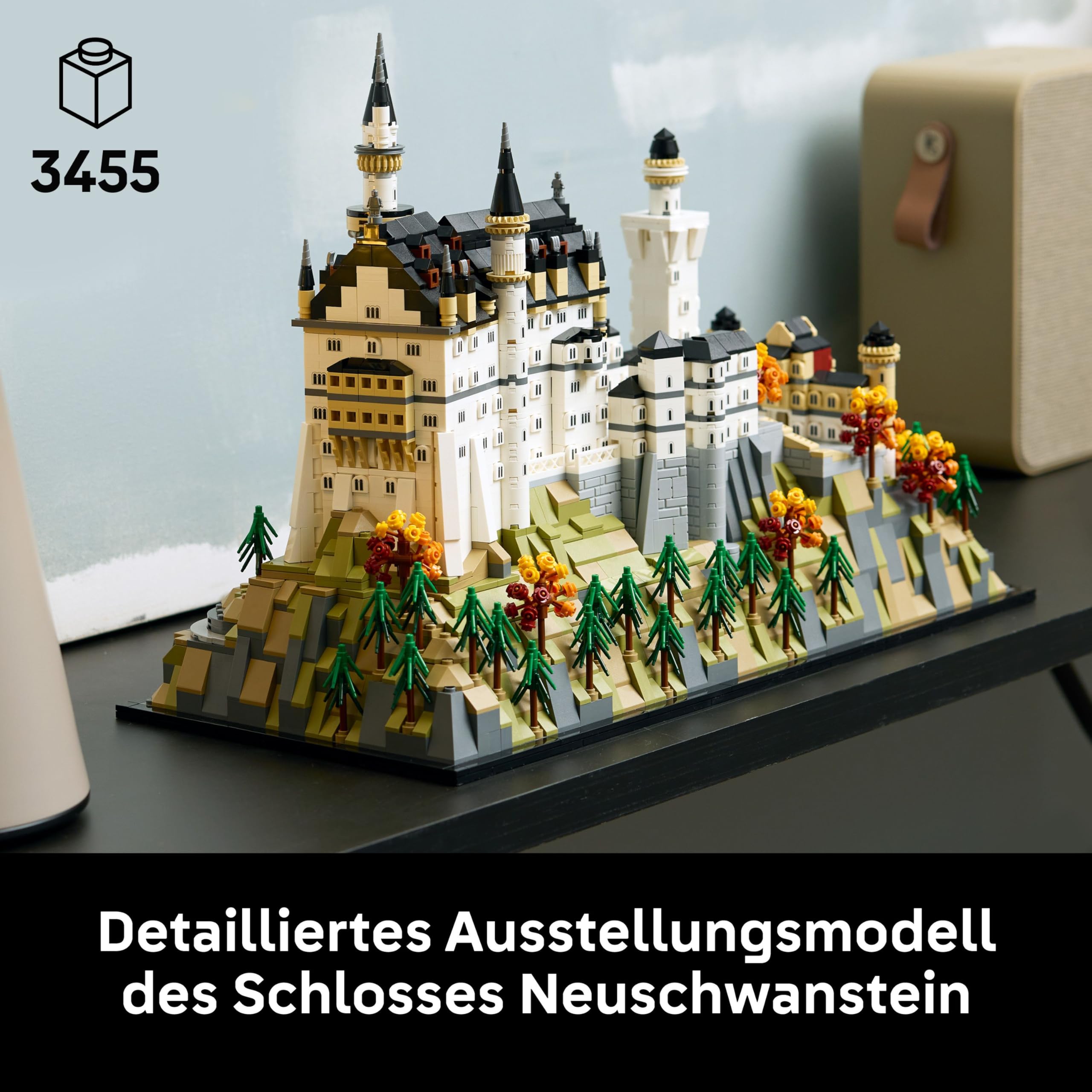 LEGO Architecture 21063 Schloss Neuschwanstein – Kreatives Bastelset & Deko-Modell für Erwachsene