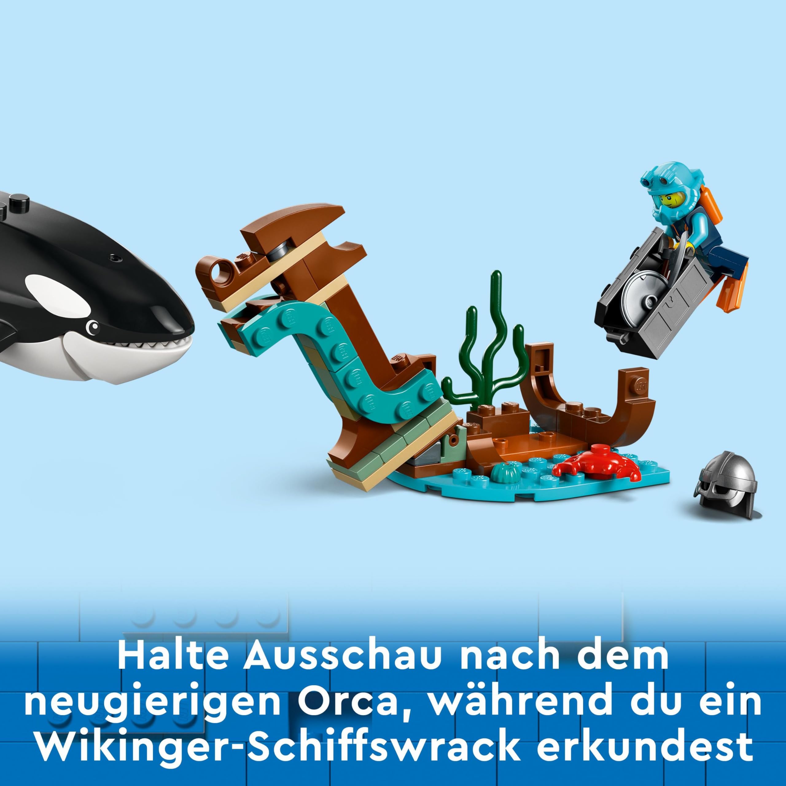 LEGO City 60368 Arktis-Forschungsschiff – Spielzeug-Boot mit Hubschrauber & 7 Minifiguren