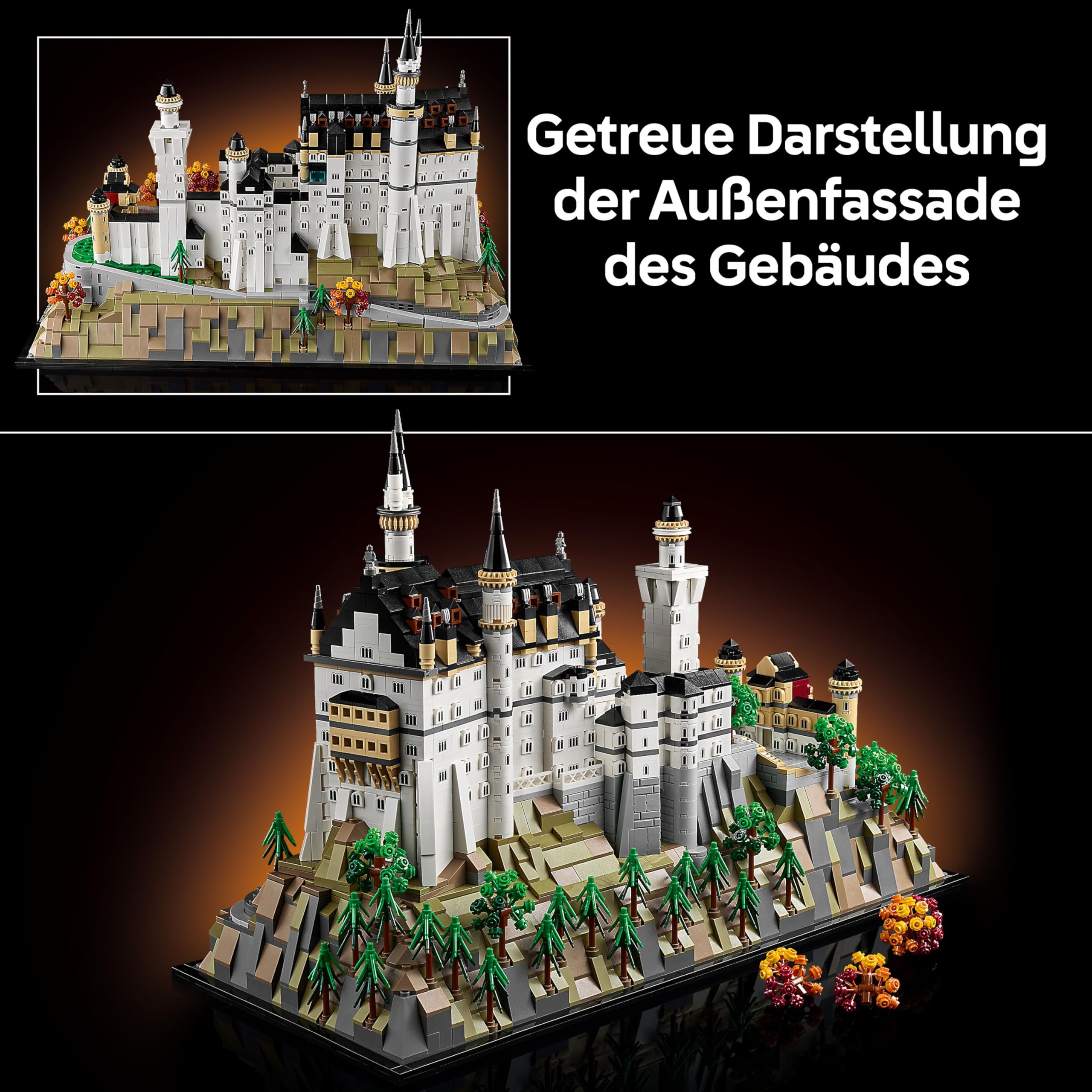 LEGO Architecture 21063 Schloss Neuschwanstein – Kreatives Bastelset & Deko-Modell für Erwachsene