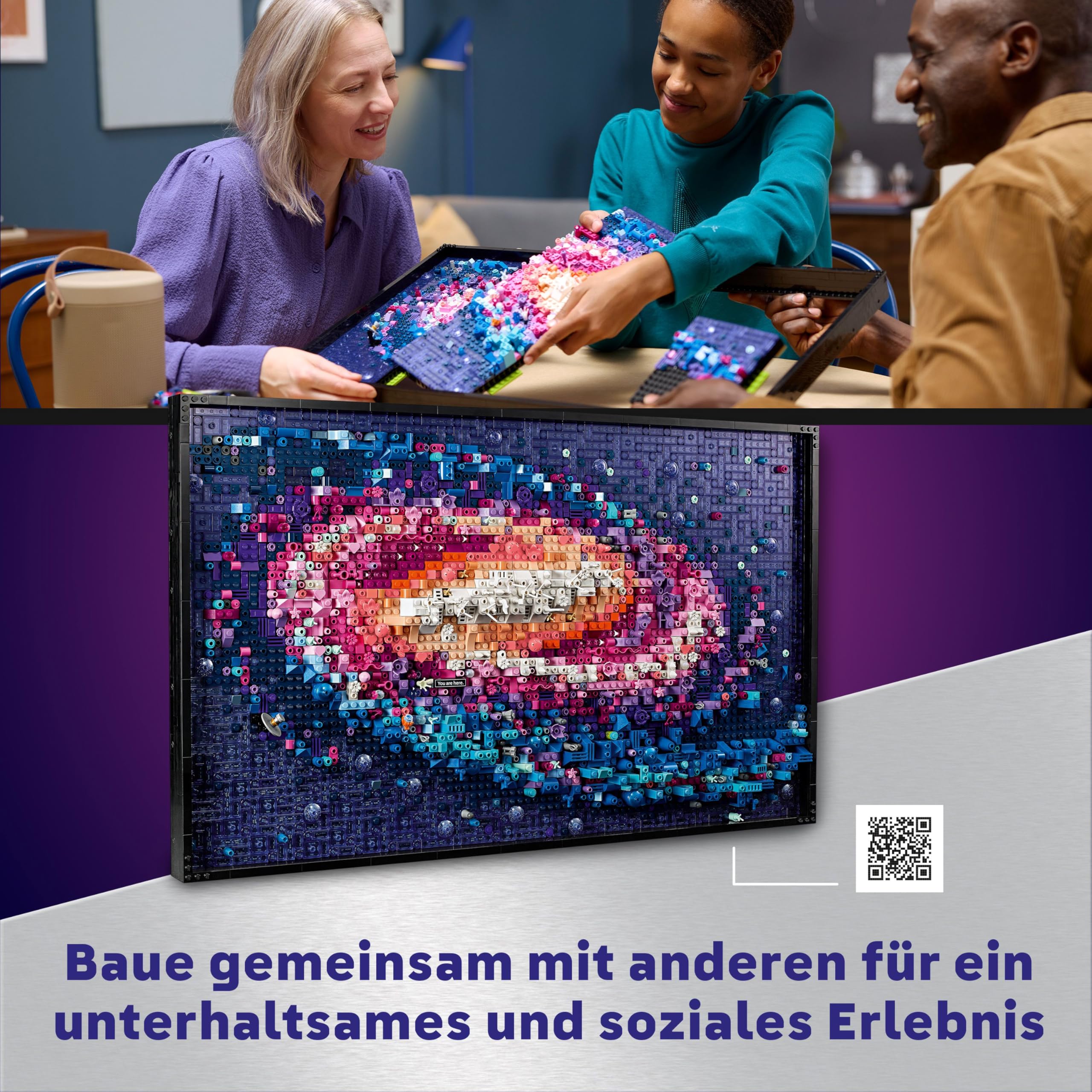 LEGO Art 31212 Milchstraßen-Galaxie – Wanddeko & Bauset für Erwachsene, kreative Astronomie-Wandkunst