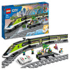 LEGO City 60337 Personen-Schnellzug – Ferngesteuerter Zug mit Licht, 24 Gleisteilen & 6 Figuren