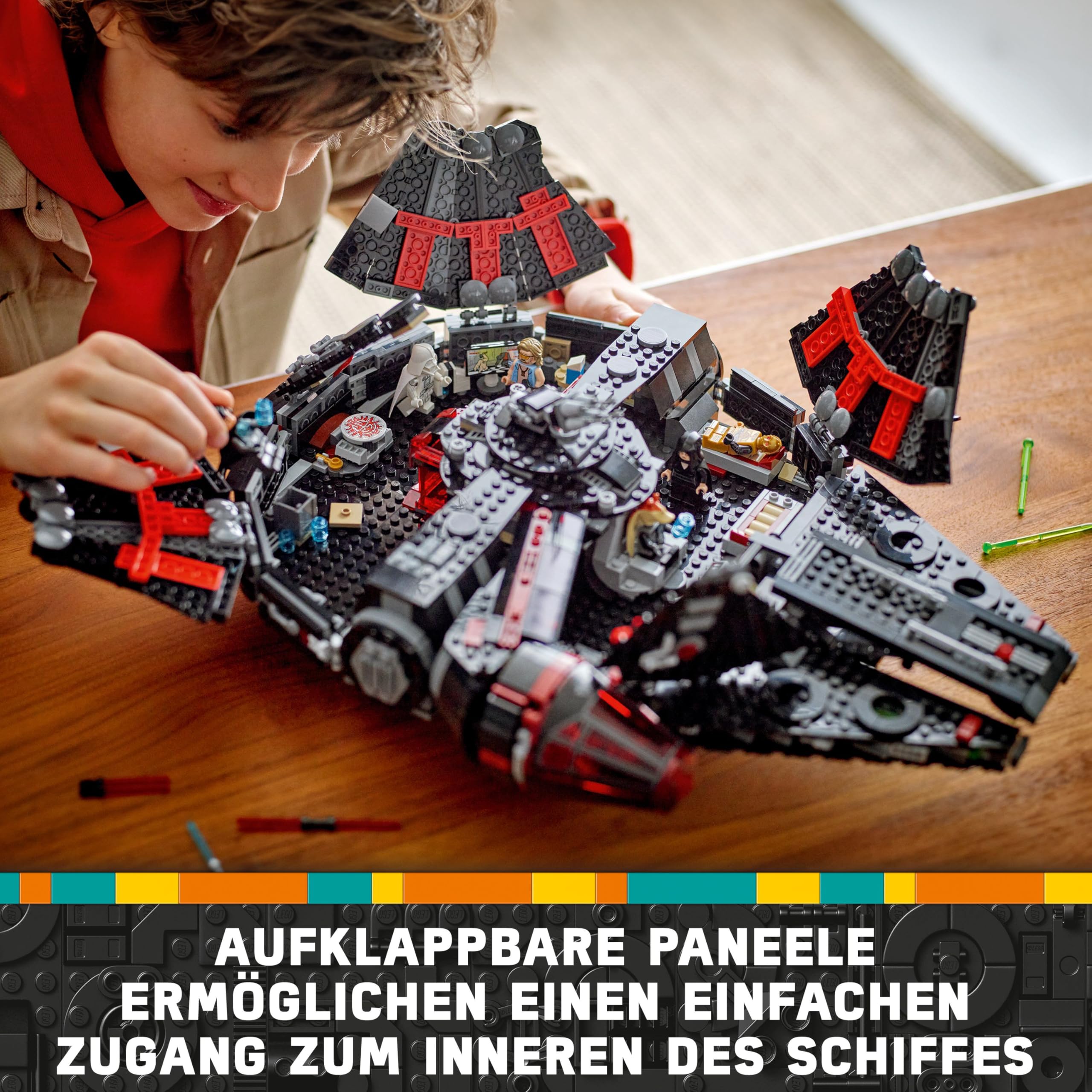 LEGO Star Wars 75389 Der Dunkle Falke – Spielzeug mit Shootern & 6 Minifiguren, Geschenk für Kinder & Erwachsene