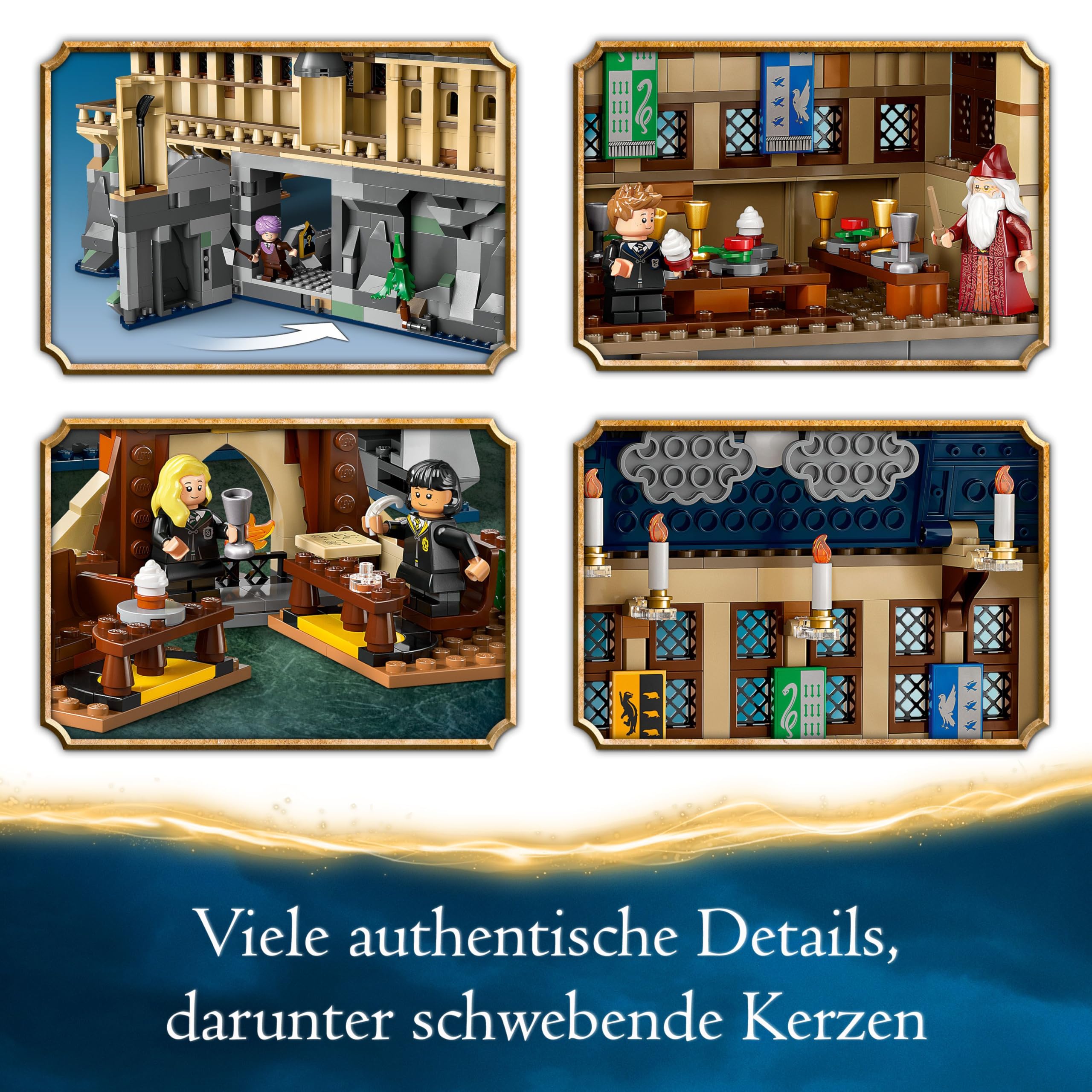 LEGO Harry Potter 76435 Schloss Hogwarts – Sammlerset mit 11 Minifiguren & Großer Halle